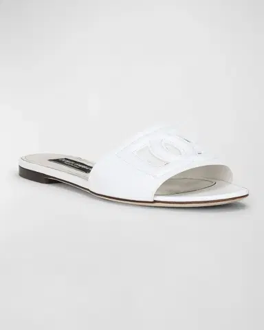 Dolce & Gabbana Cutout DG Flat Slide Sandals | Thumbnail 28