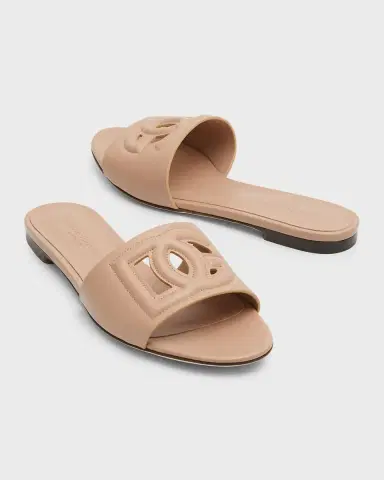 Dolce & Gabbana Cutout DG Flat Slide Sandals | Thumbnail 38
