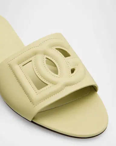 Dolce & Gabbana Cutout DG Flat Slide Sandals | Thumbnail 40