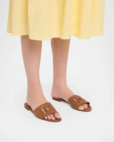 Dolce & Gabbana Cutout DG Flat Slide Sandals | Thumbnail 42