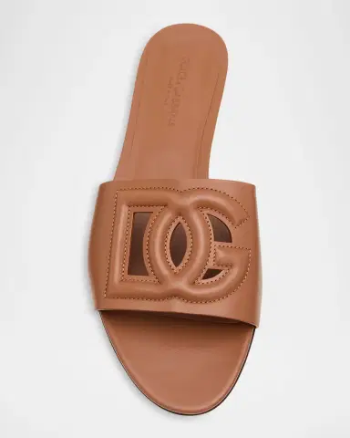 Dolce & Gabbana Cutout DG Flat Slide Sandals | Thumbnail 46