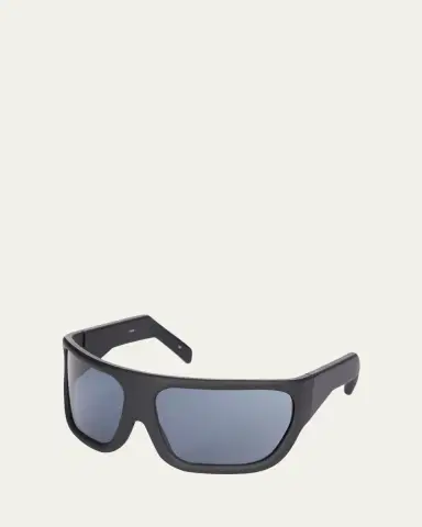 Rick Owens Men's Davis Wrap Acetate Sunglasses | Thumbnail 2 Rick Owens Men's Davis Wrap Acetate Sunglasses | Thumbnail 2