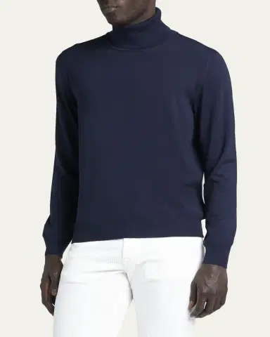 Kiton Men's Wool Knit Turtleneck Sweater | Thumbnail 4