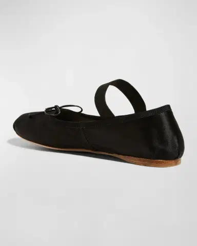 Miu Miu Satin Bow Ballerina Flats | Thumbnail 4