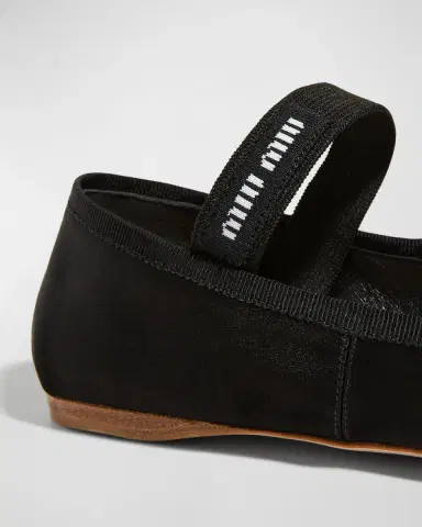 Miu Miu Satin Bow Ballerina Flats | Thumbnail 5