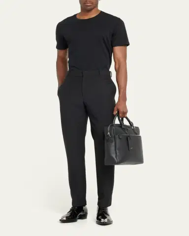 Serapian Men's Cachemire Leather Slim Briefcase | Thumbnail 3