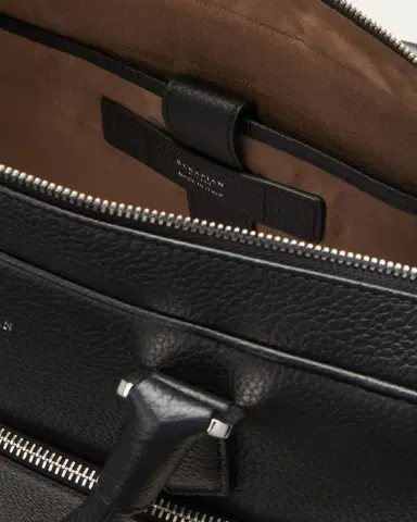 Serapian Men's Cachemire Leather Slim Briefcase | Thumbnail 5