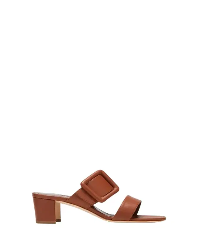 Tituba Leather Buckle Slide Sandals
