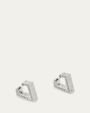 Dries Criel 18K White Gold Mini Brute Diamanti Earrings | Thumbnail 3