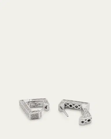 Dries Criel 18K White Gold Mini Brute Diamanti Earrings | Thumbnail 4
