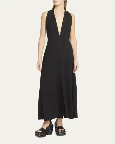 Proenza Schouler Matte Viscose Crepe Twist-Back Maxi Dress | Thumbnail 2 Proenza Schouler Matte Viscose Crepe Twist-Back Maxi Dress | Thumbnail 2
