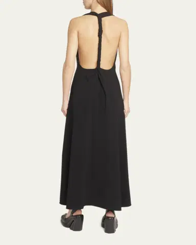 Proenza Schouler Matte Viscose Crepe Twist-Back Maxi Dress | Thumbnail 3 Proenza Schouler Matte Viscose Crepe Twist-Back Maxi Dress | Thumbnail 3