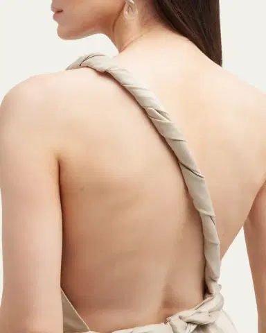 Giorgio Armani One-Shoulder Gown with Braided Detail | Thumbnail 10
