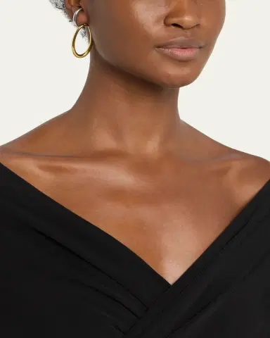 CHARLOTTE CHESNAIS Delta Earring Two-Tone, Single | Thumbnail 2 CHARLOTTE CHESNAIS Delta Earring Two-Tone, Single | Thumbnail 2
