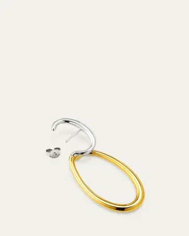 CHARLOTTE CHESNAIS Delta Earring Two-Tone, Single | Thumbnail 4 CHARLOTTE CHESNAIS Delta Earring Two-Tone, Single | Thumbnail 4