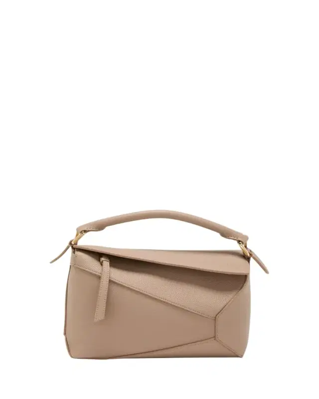 Loewe Puzzle Edge Small Top-Handle Bag in Grained Leather