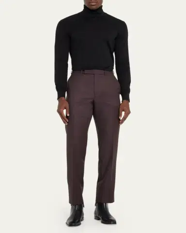 Zegna Men's Cashmere-Silk Turtleneck Sweater | Thumbnail 2 Zegna Men's Cashmere-Silk Turtleneck Sweater | Thumbnail 2