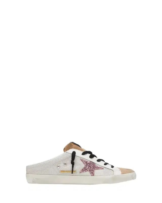 Super-Star Sabot Net Glitter Slide Sneakers