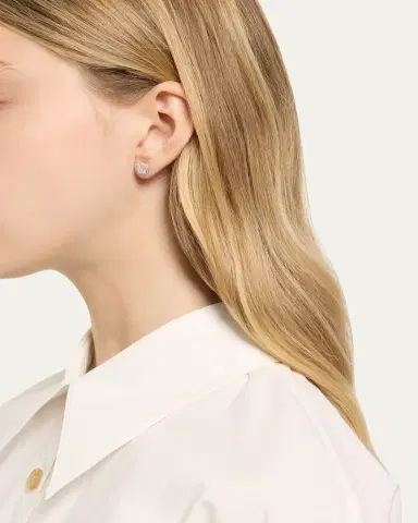 Pomellato 18K Rose Gold Sabbia Stud Earrings with Diamonds | Thumbnail 2