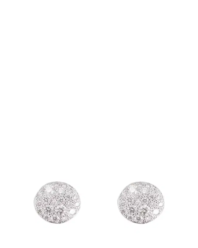 Pomellato 18K Rose Gold Sabbia Stud Earrings with Diamonds