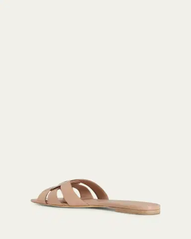 Saint Laurent Nu Pieds Woven Patent Flat Sandals | Thumbnail 8