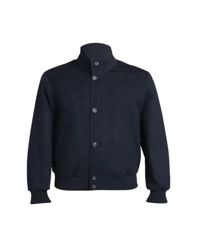 Men's Reversible Quilted Cashmere Bomber Jacket