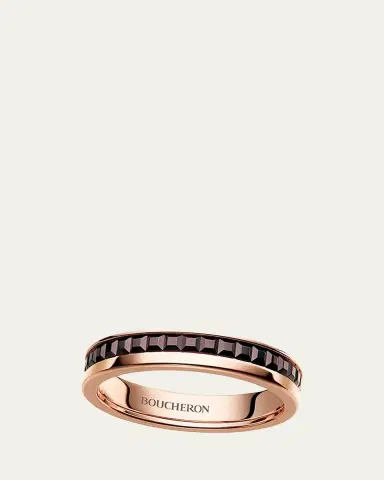 Boucheron Quatre 18K Rose Gold & Brown PVD Band Ring | Thumbnail 6