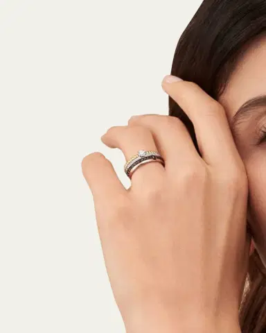 Boucheron Quatre 18K Rose Gold & Brown PVD Band Ring | Thumbnail 7