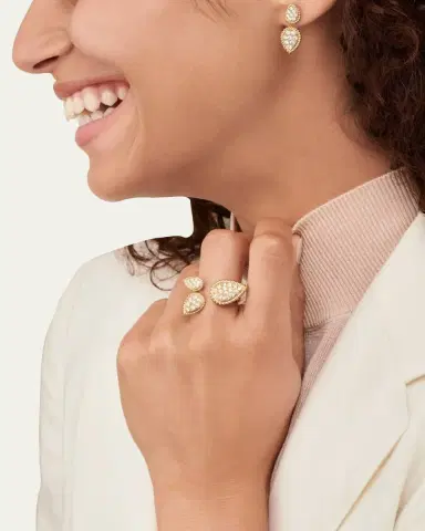 Boucheron Yellow Gold Serpent Boheme Diamond 3-Motif Ring | Thumbnail 2