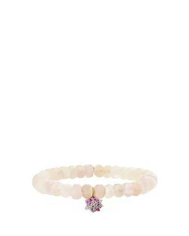 Sydney Evan 14k Morganite Beaded Bracelet with Disc Charm | Thumbnail 1