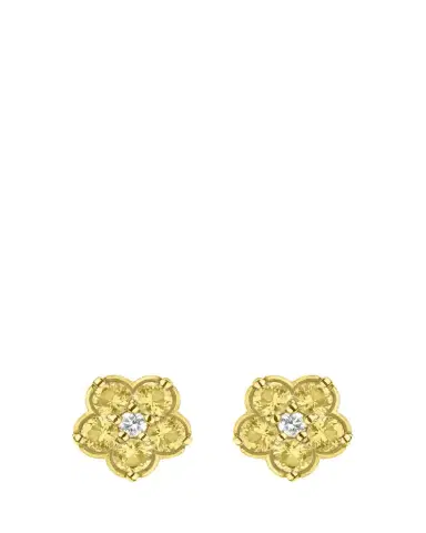 Paul Morelli 18K Yellow Gold Mini Wild Child Earrings with Diamonds and Yellow Sapphires | Thumbnail 1 Paul Morelli 18K Yellow Gold Mini Wild Child Earrings with Diamonds and Yellow Sapphires | Thumbnail 1