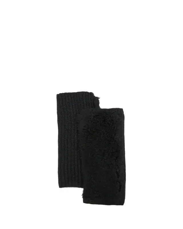 Cashmere Wool Knit Fingerless Gloves