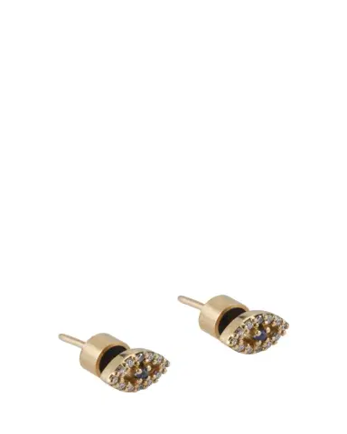 Ileana Makri Blue Sapphire and Diamond Kitten Eye Stud Earrings | Thumbnail 1 Ileana Makri Blue Sapphire and Diamond Kitten Eye Stud Earrings | Thumbnail 1