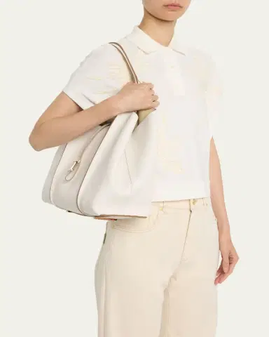 Tod's Medium Leather T Timeless Tote Shopping Bag | Thumbnail 2