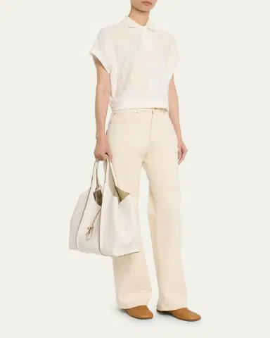 Tod's Medium Leather T Timeless Tote Shopping Bag | Thumbnail 5