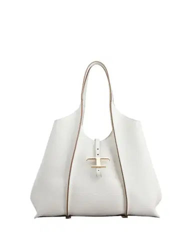 Tod's Medium Leather T Timeless Tote Shopping Bag | Thumbnail 1