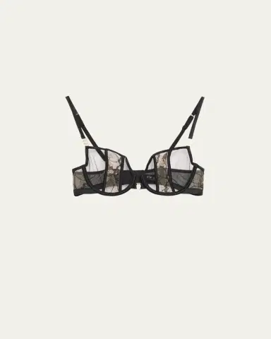 Livy Adorn Lace & Silk Satin Balconette Bra | Thumbnail 2