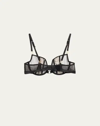 Livy Adorn Lace & Silk Satin Balconette Bra | Thumbnail 3