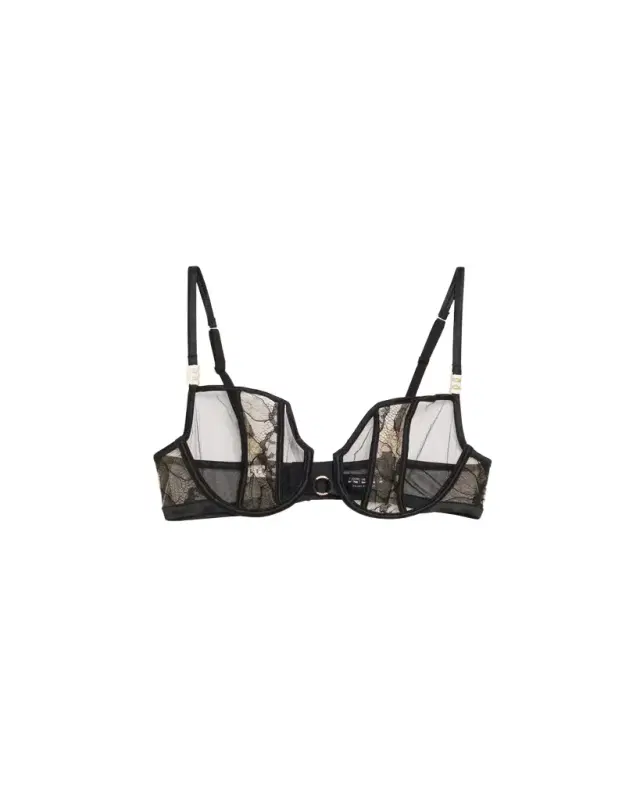 Livy Adorn Lace & Silk Satin Balconette Bra