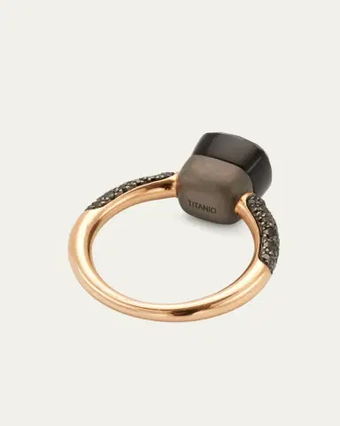 Pomellato NUDO Petite 18k Gold/Titanium Ring with Obsidian & Black Diamond | Thumbnail 4 Pomellato NUDO Petite 18k Gold/Titanium Ring with Obsidian & Black Diamond | Thumbnail 4