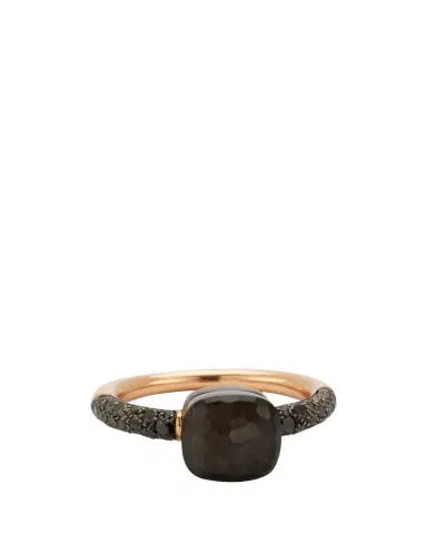 Pomellato NUDO Petite 18k Gold/Titanium Ring with Obsidian & Black Diamond | Thumbnail 1 Pomellato NUDO Petite 18k Gold/Titanium Ring with Obsidian & Black Diamond | Thumbnail 1