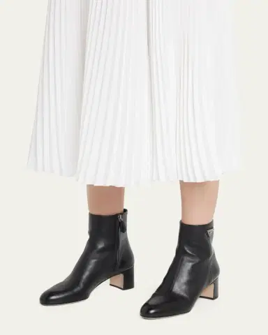 Prada Leather Zip Ankle-Booties | Thumbnail 2 Prada Leather Zip Ankle-Booties | Thumbnail 2