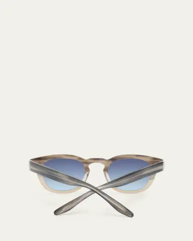 BARTON PERREIRA Men's Demarco Keyhole-Bridge Acetate Rectangle Sunglasses | Thumbnail 5 BARTON PERREIRA Men's Demarco Keyhole-Bridge Acetate Rectangle Sunglasses | Thumbnail 5