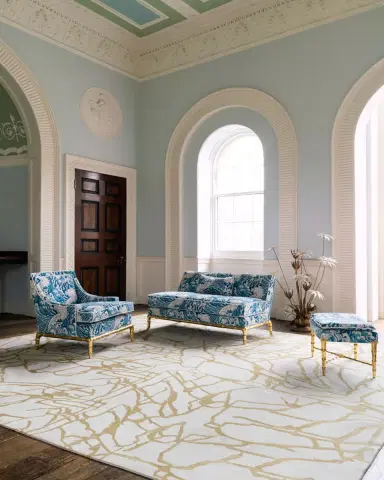 The Rug Company x Kelly Wearstler Tracery Gold Hand-Knotted Rug, 8' x 10' | Thumbnail 3 The Rug Company x Kelly Wearstler Tracery Gold Hand-Knotted Rug, 8' x 10' | Thumbnail 3