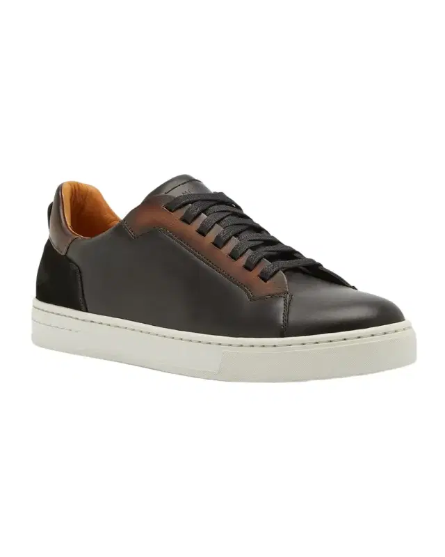 Magnanni Men's Amadeo Bicolor Leather Low-Top Sneakers