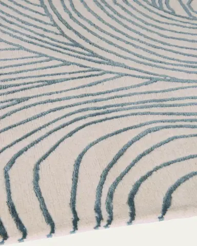 The Rug Company x Adam Hunter Waves Blue Hand-Knotted Rug, 9' x 12' | Thumbnail 3