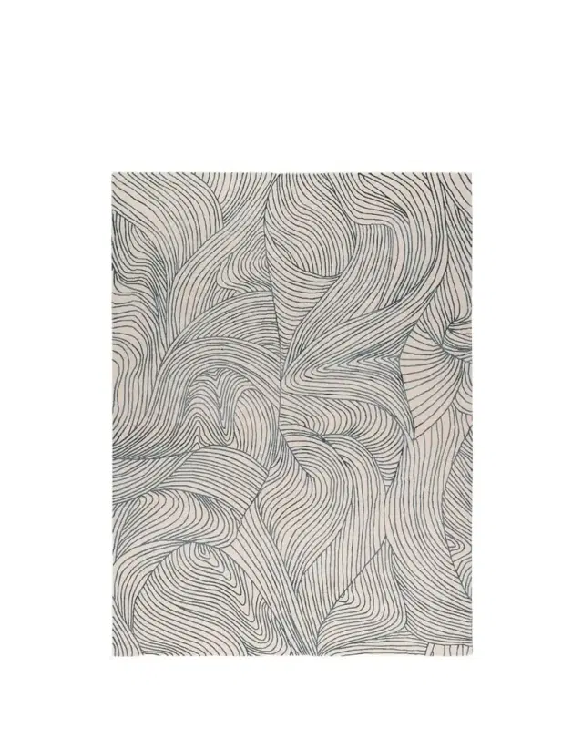 The Rug Company x Adam Hunter Waves Blue Hand-Knotted Rug, 9' x 12'