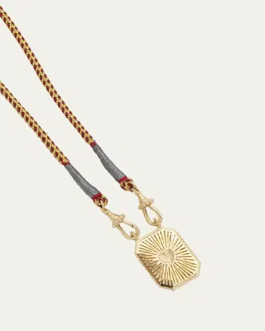 Marie Lichtenberg 18k Yellow Gold Pendant Wrap Cord Necklace | Thumbnail 3