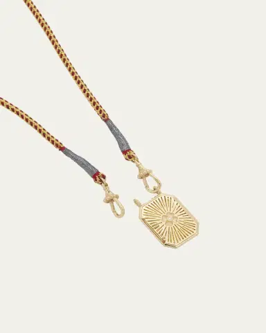 Marie Lichtenberg 18k Yellow Gold Pendant Wrap Cord Necklace | Thumbnail 4