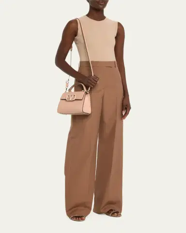 Valentino Garavani VSLING Small Rhinestone Leather Top-Handle Bag | Thumbnail 3